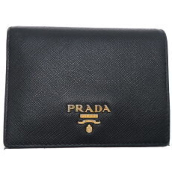 Prada Bifold Leather Saffiano Nero Wallet - Picture 1 of 9